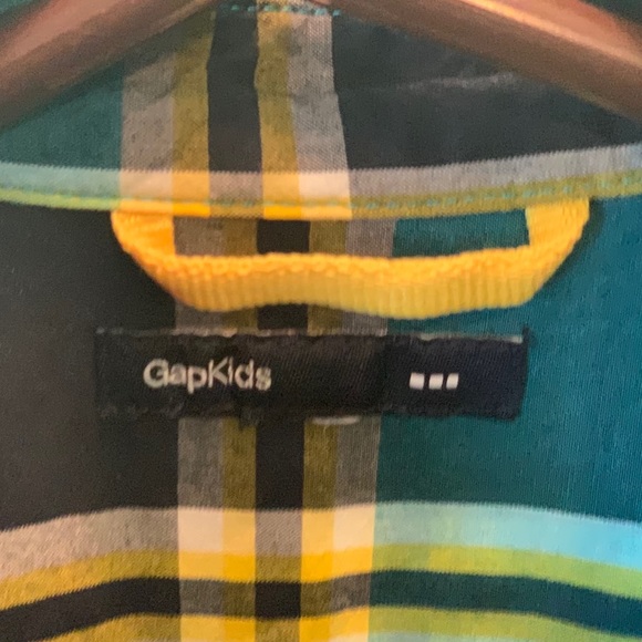 GapKids boys turquoise button down shirt - Picture 5 of 5